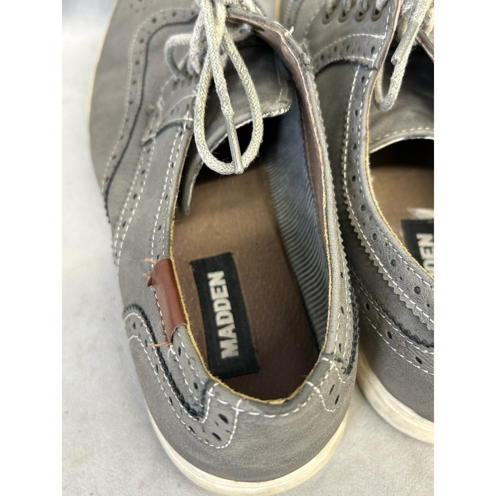 Madden Ranney Wingtip Casual Shoes Mens Size 12 Steve Madden Lace Up Blue/ Gray - Picture 12 of 16